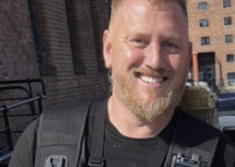 Aaron Moon, former Royal Marines Commando and endurance athlete, lead participant in the Route 66 cycling challenge