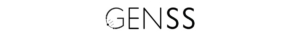 Logo of GENSS featuring stylised lettering with interconnected nodes and dynamic lines, symbolizing network connectivity and innovative communication technology.