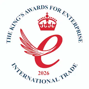 King’s Award for Enterprise 2026 International Trade logo awarded to Spectra Group for outstanding international growth in defence communications systems.
